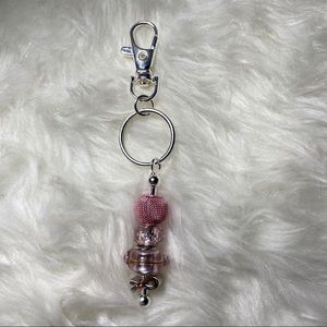 Pink Pandora Charm Keychain